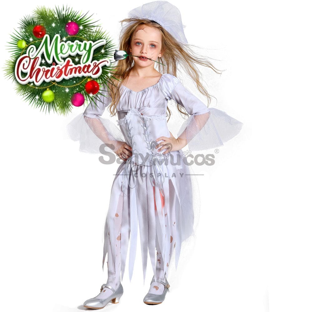 【In Stock】Halloween Cosplay Ghost Costume Family Edition Girl / S Costumes