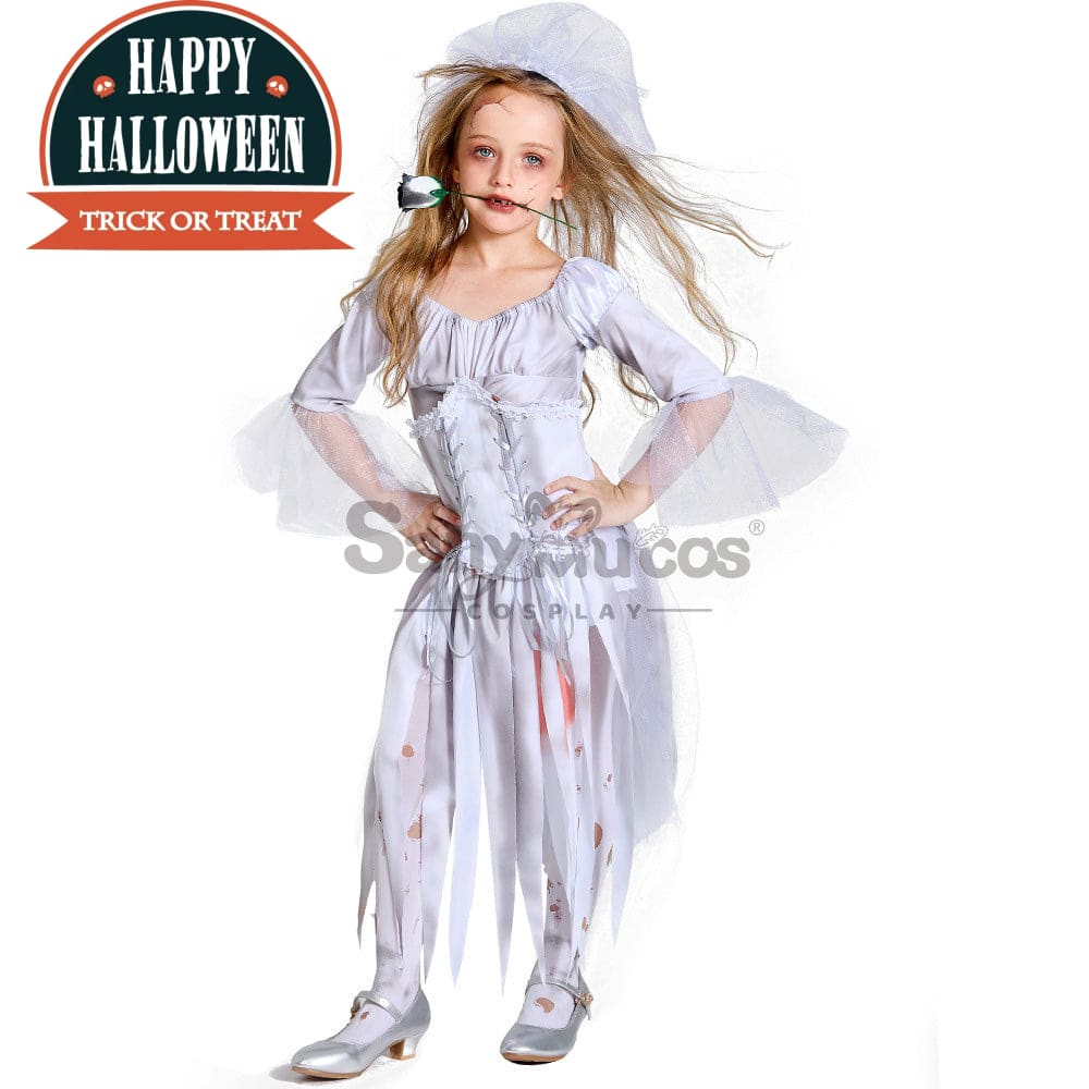 【In Stock】Halloween Cosplay Ghost Costume Family Edition Girl / S Costumes