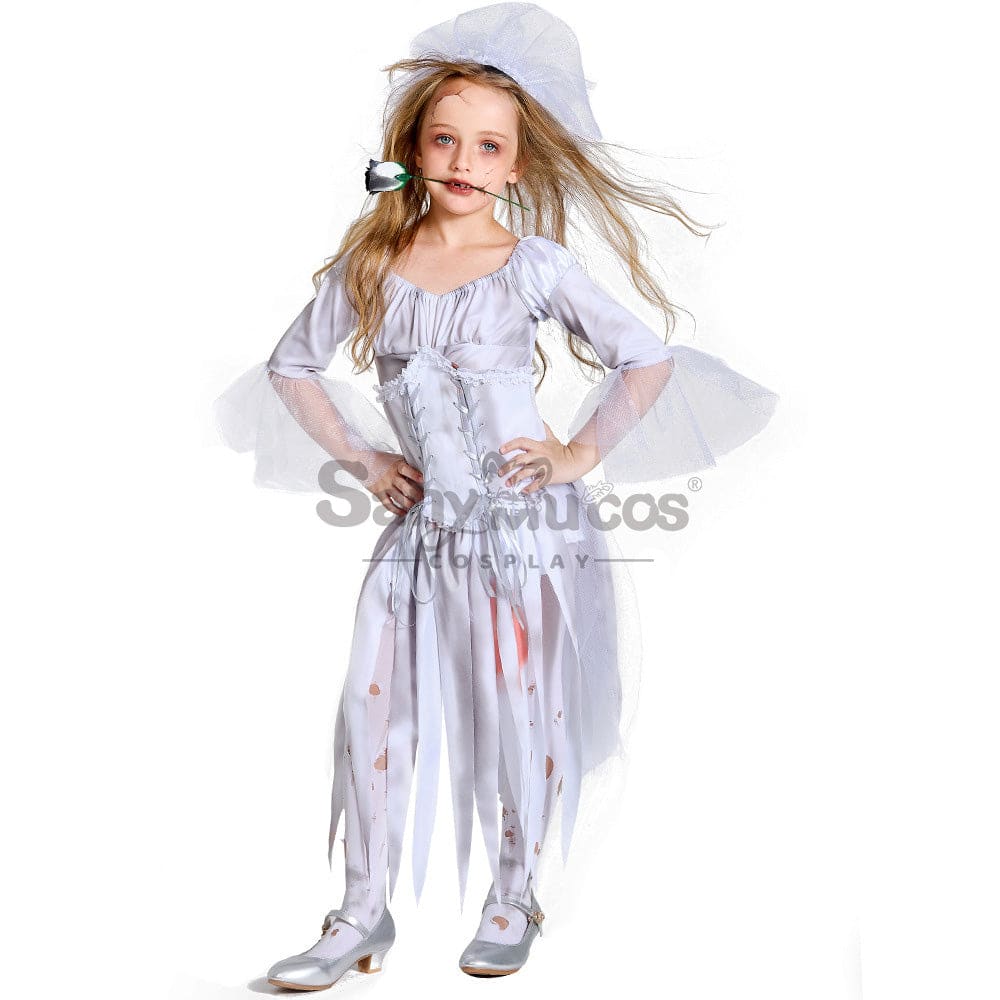 【In Stock】Halloween Cosplay Ghost Costume Family Edition Girl / S Costumes