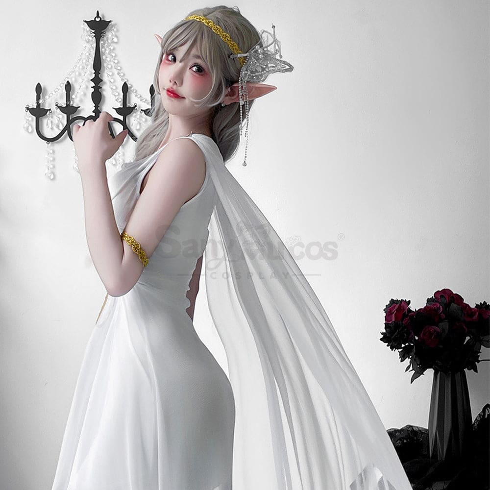 【In Stock】Halloween Cosplay Greek Goddess Elf White Dress Stage Performance Costume Costumes