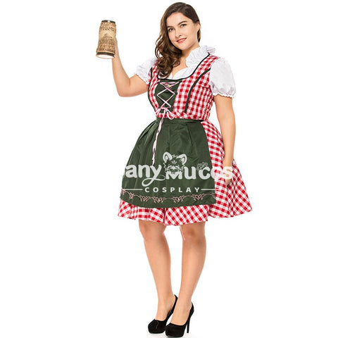 【In Stock】Halloween Cosplay Green Beer Festival Dress Costume Plus Size Costumes