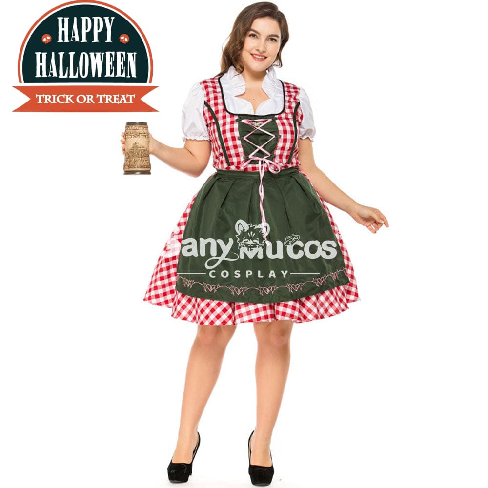 【In Stock】Halloween Cosplay Green Beer Festival Dress Costume Plus Size Costumes