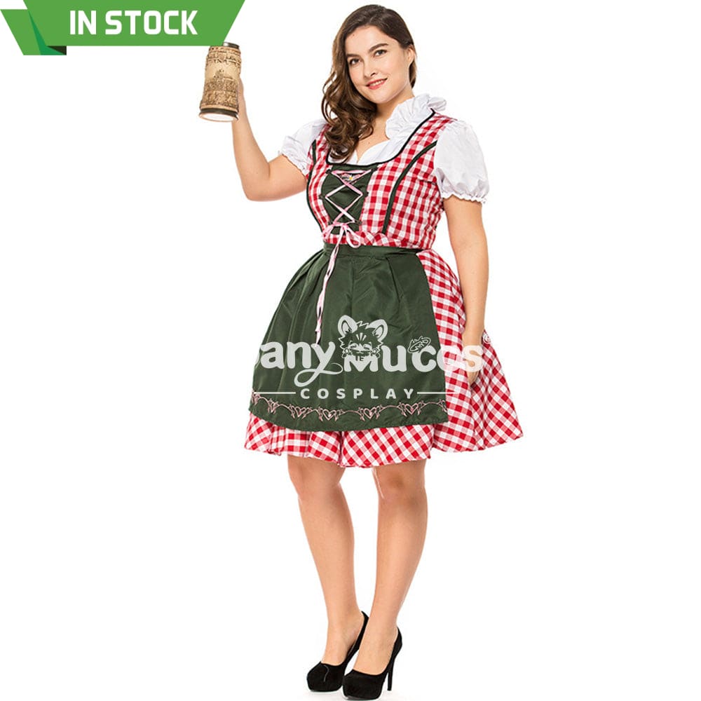 【In Stock】Halloween Cosplay Green Beer Festival Dress Costume Plus Size Costumes
