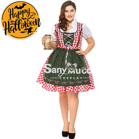 【In Stock】Halloween Cosplay Green Beer Festival Dress Costume Plus Size Costumes