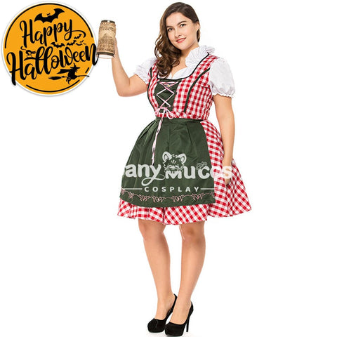 【In Stock】Halloween Cosplay Green Beer Festival Dress Costume Plus Size Costumes