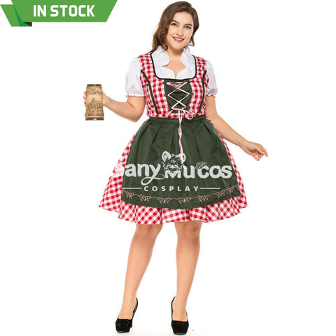 【In Stock】Halloween Cosplay Green Beer Festival Dress Costume Plus Size Costumes