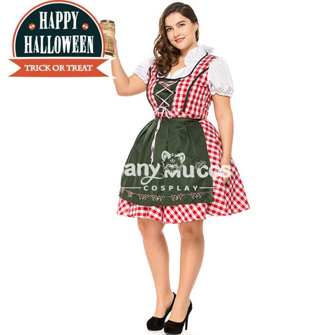 【In Stock】Halloween Cosplay Green Beer Festival Dress Costume Plus Size Costumes