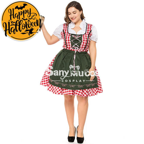 【In Stock】Halloween Cosplay Green Beer Festival Dress Costume Plus Size Costumes