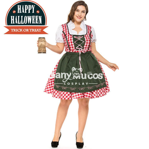 【In Stock】Halloween Cosplay Green Beer Festival Dress Costume Plus Size Costumes