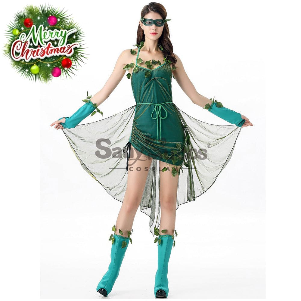 【In Stock】Halloween Cosplay Green Forest Dryad Costume Costumes