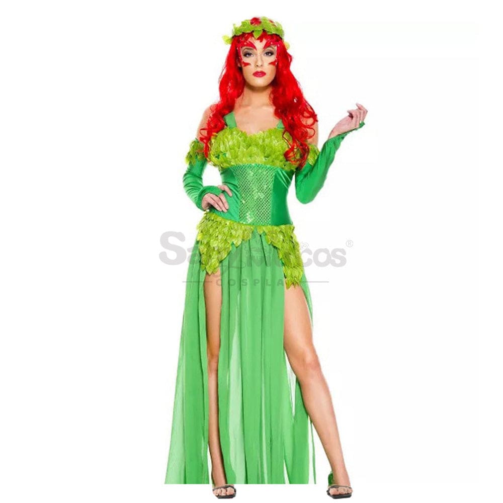 【In Stock】Halloween Cosplay Green Forest Elves Dress Costume Costumes