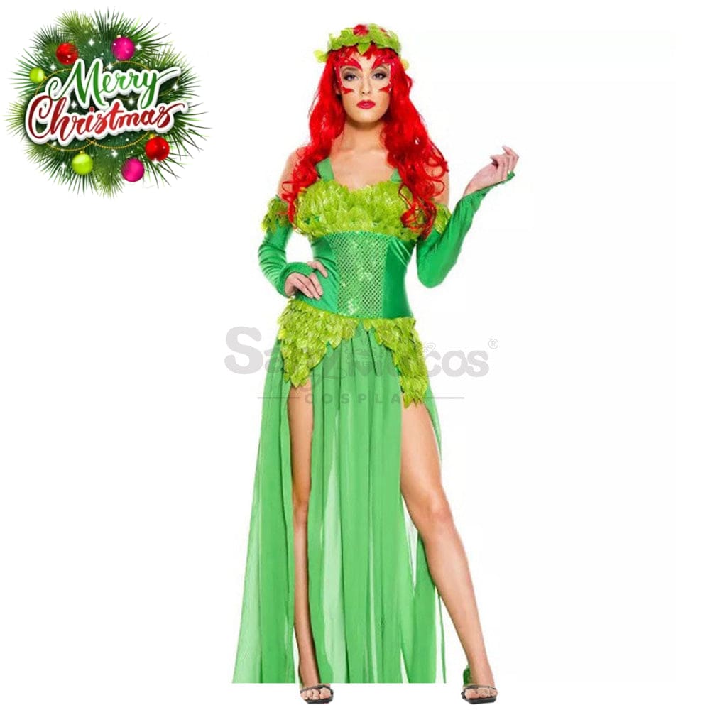【In Stock】Halloween Cosplay Green Forest Elves Dress Costume Costumes