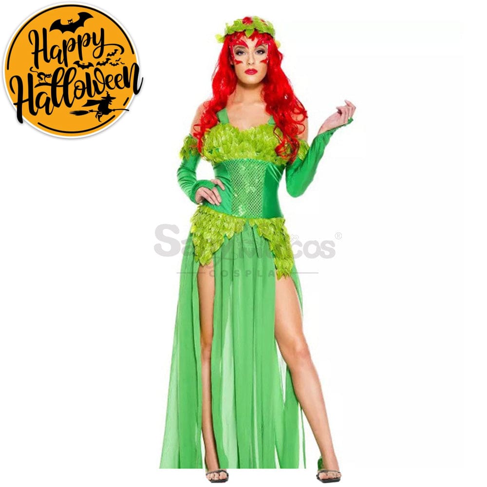 【In Stock】Halloween Cosplay Green Forest Elves Dress Costume Costumes