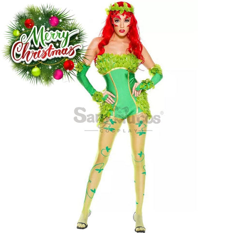 【In Stock】Halloween Cosplay Green Forest Elves Jumpsuit Costume Costumes