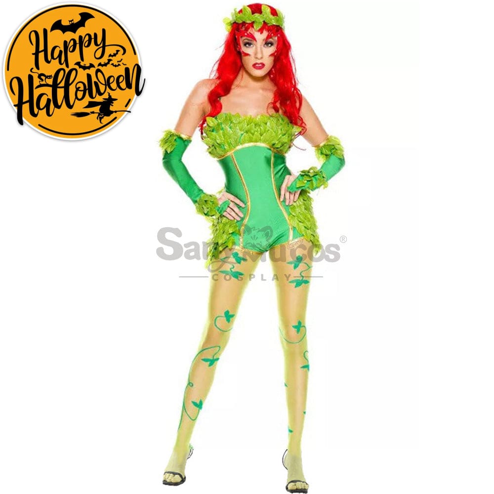 【In Stock】Halloween Cosplay Green Forest Elves Jumpsuit Costume Costumes