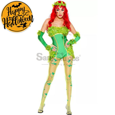 【In Stock】Halloween Cosplay Green Forest Elves Jumpsuit Costume Costumes