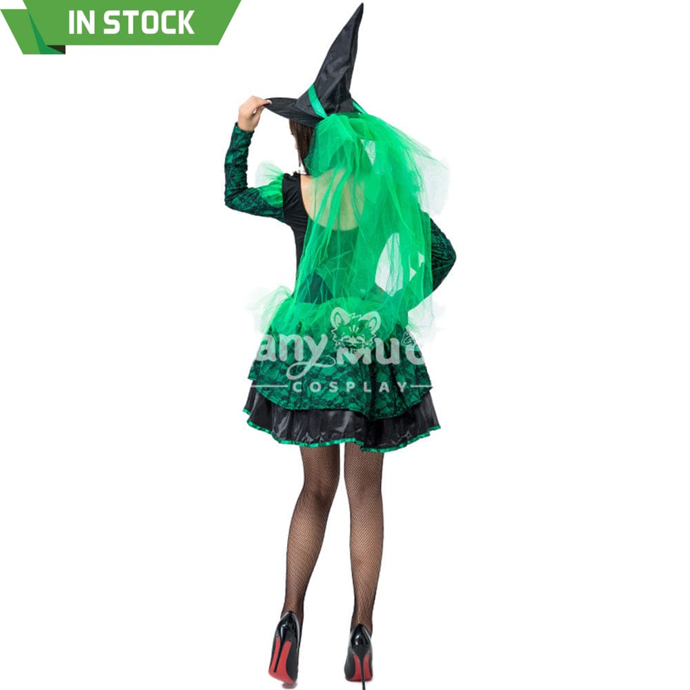 【In Stock】Halloween Cosplay Green Witches Costume Costumes