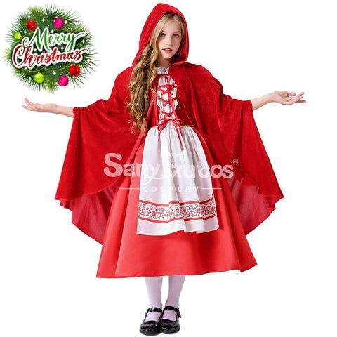 【In Stock】Halloween Cosplay Grimm’s Fairy Tales Red Riding Hood Costume Kid Size Costumes