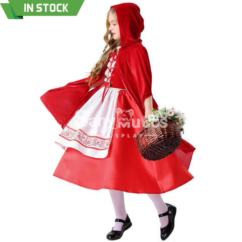 【In Stock】Halloween Cosplay Grimm’s Fairy Tales Red Riding Hood Costume Kid Size Costumes