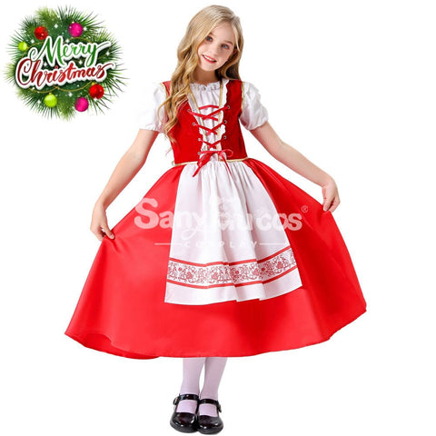 【In Stock】Halloween Cosplay Grimm’s Fairy Tales Red Riding Hood Costume Kid Size Costumes