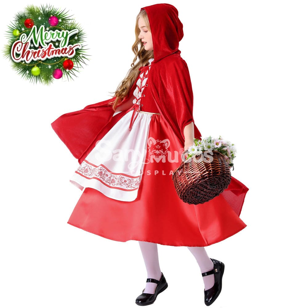 【In Stock】Halloween Cosplay Grimm’s Fairy Tales Red Riding Hood Costume Kid Size Costumes