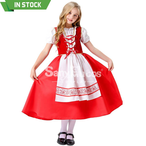 【In Stock】Halloween Cosplay Grimm’s Fairy Tales Red Riding Hood Costume Kid Size Costumes