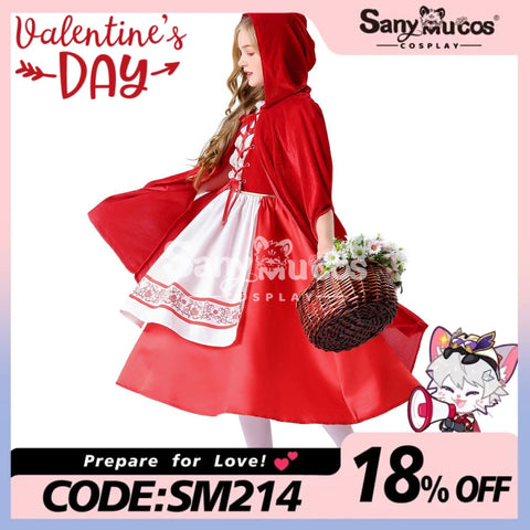 【In Stock】Halloween Cosplay Grimm’s Fairy Tales Red Riding Hood Costume Kid Size Costumes