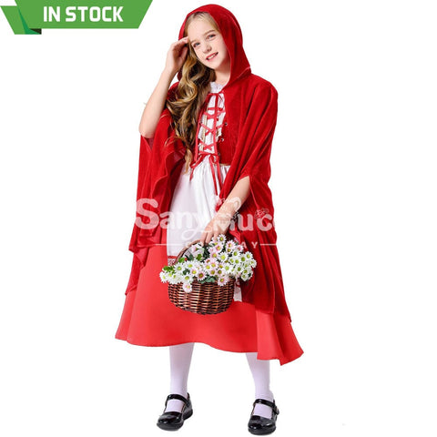 【In Stock】Halloween Cosplay Grimm’s Fairy Tales Red Riding Hood Costume Kid Size Costumes