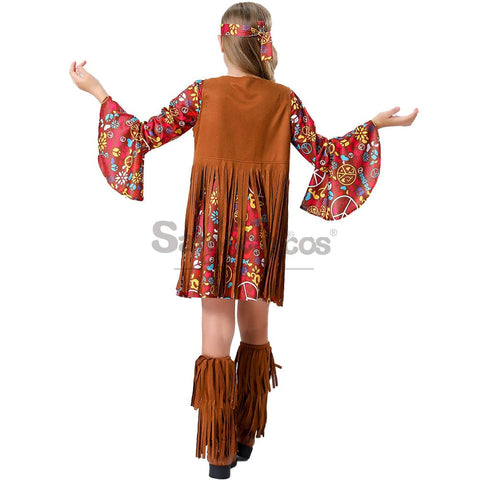 【In Stock】Halloween Cosplay Hippie Costume Kid Size Costumes