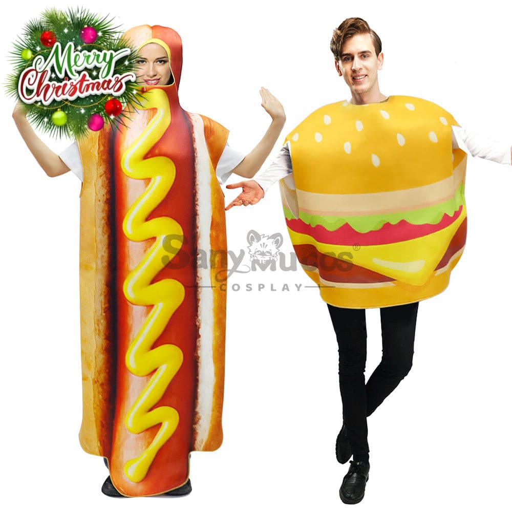 【In Stock】Halloween Cosplay Hotdog/Hamburger Costume Costumes