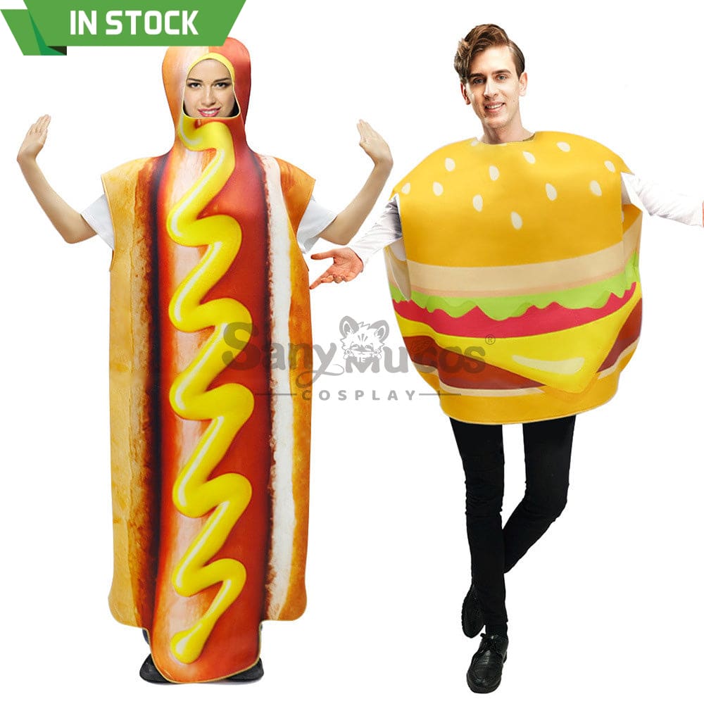 【In Stock】Halloween Cosplay Hotdog/Hamburger Costume Costumes