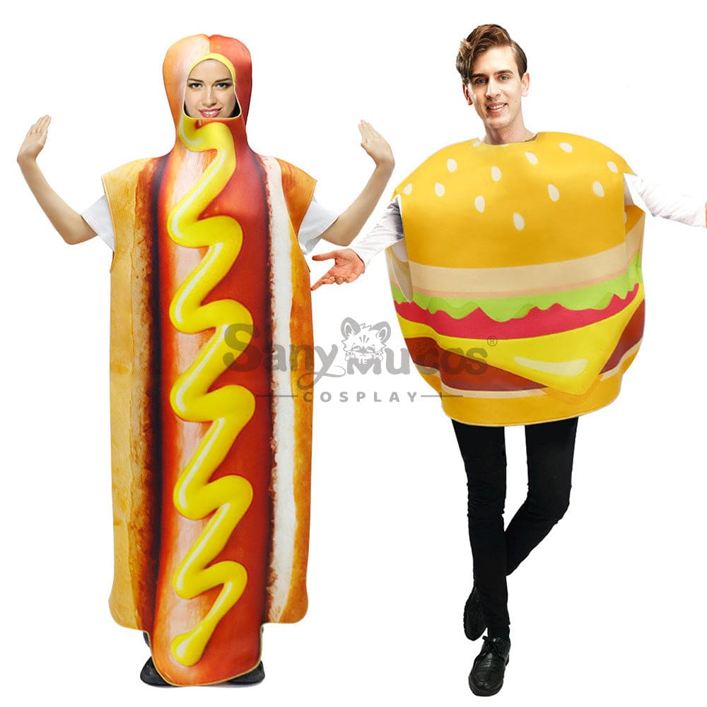 【In Stock】Halloween Cosplay Hotdog/Hamburger Costume Costumes