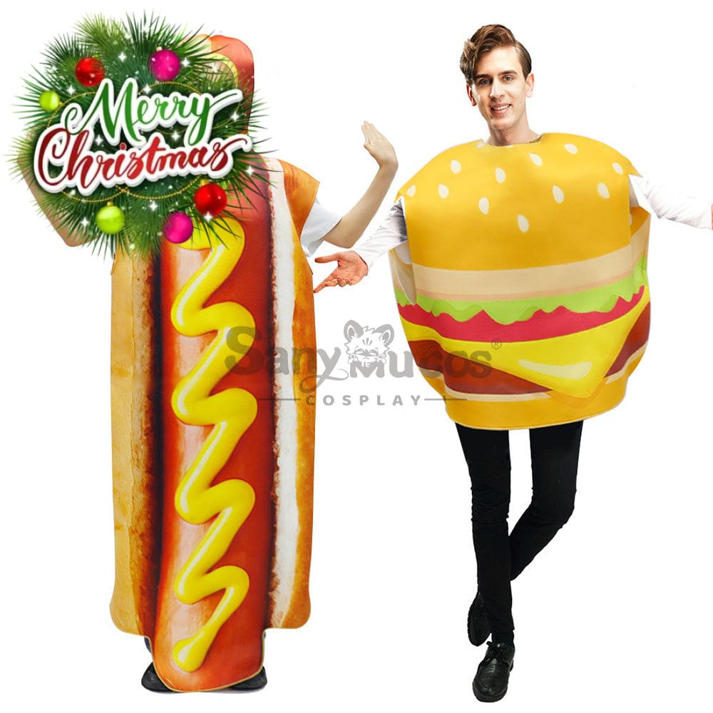 【In Stock】Halloween Cosplay Hotdog/Hamburger Costume Costumes