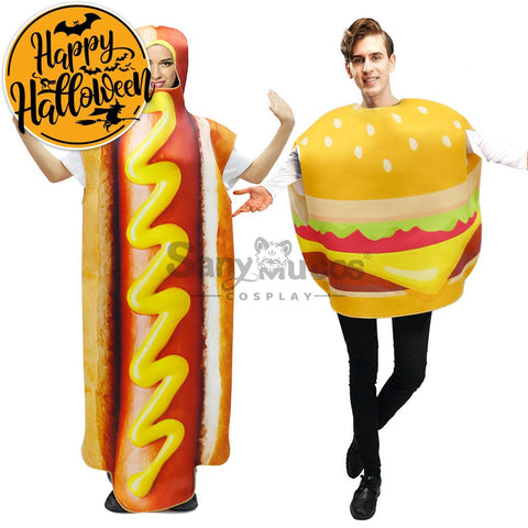 【In Stock】Halloween Cosplay Hotdog/Hamburger Costume Costumes