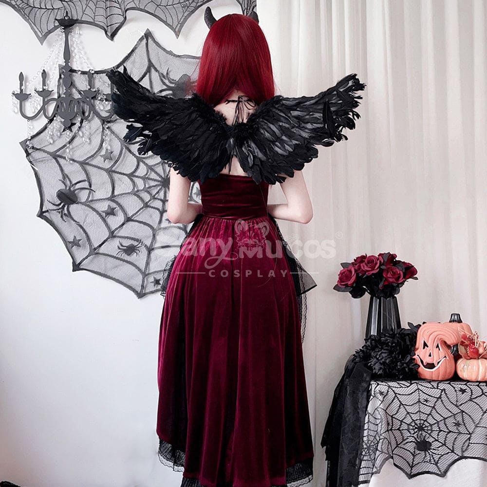 【In Stock】Halloween Cosplay Little Devil Gothic Style Black Dress Stage Performance Costume Costumes