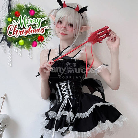 【In Stock】Halloween Cosplay Little Devil Sexy Maid Dress Stage Performance Costume Costumes