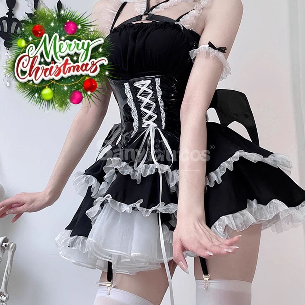 【In Stock】Halloween Cosplay Little Devil Sexy Maid Dress Stage Performance Costume Costumes