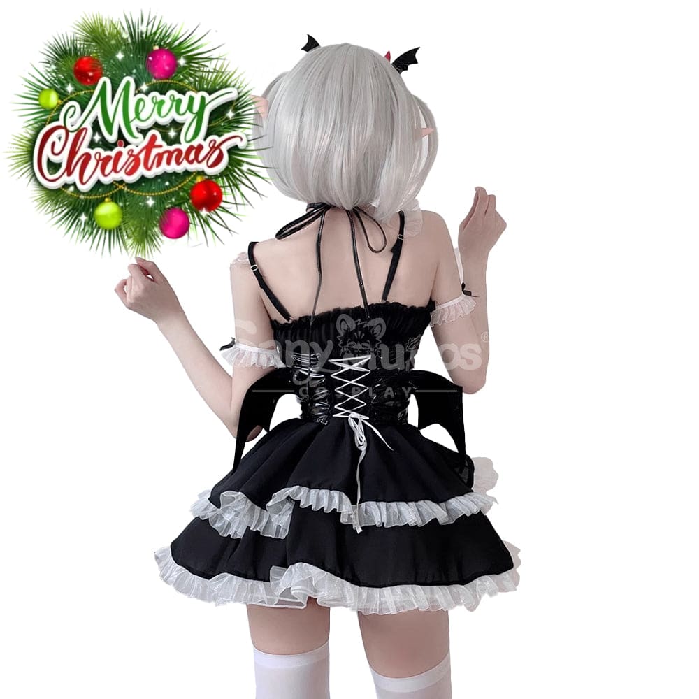 【In Stock】Halloween Cosplay Little Devil Sexy Maid Dress Stage Performance Costume Costumes