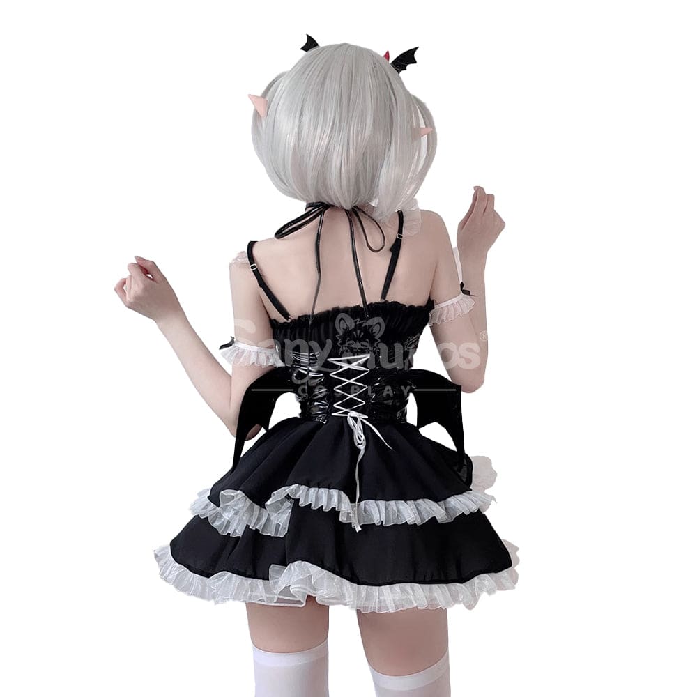 【In Stock】Halloween Cosplay Little Devil Sexy Maid Dress Stage Performance Costume Costumes