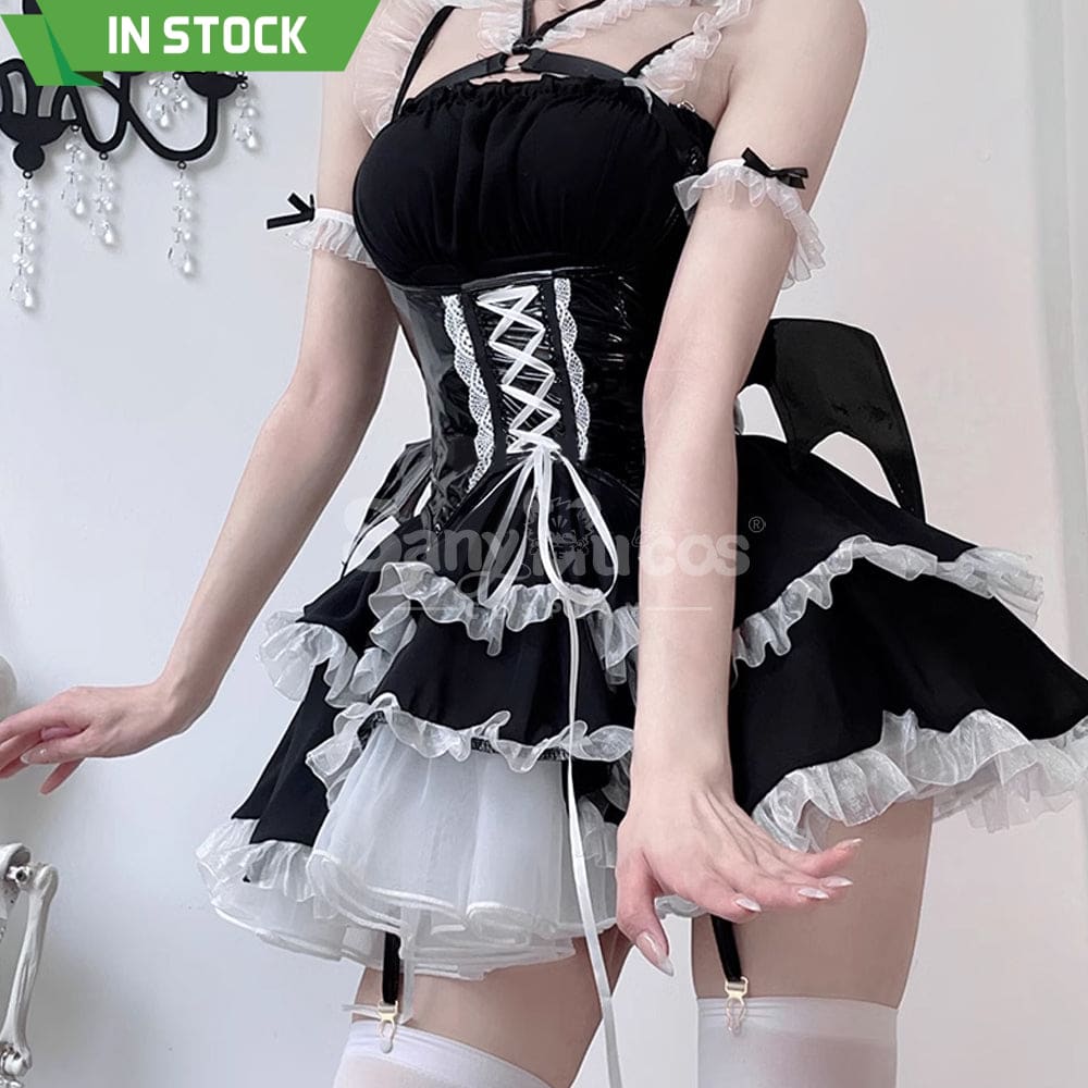 【In Stock】Halloween Cosplay Little Devil Sexy Maid Dress Stage Performance Costume Costumes