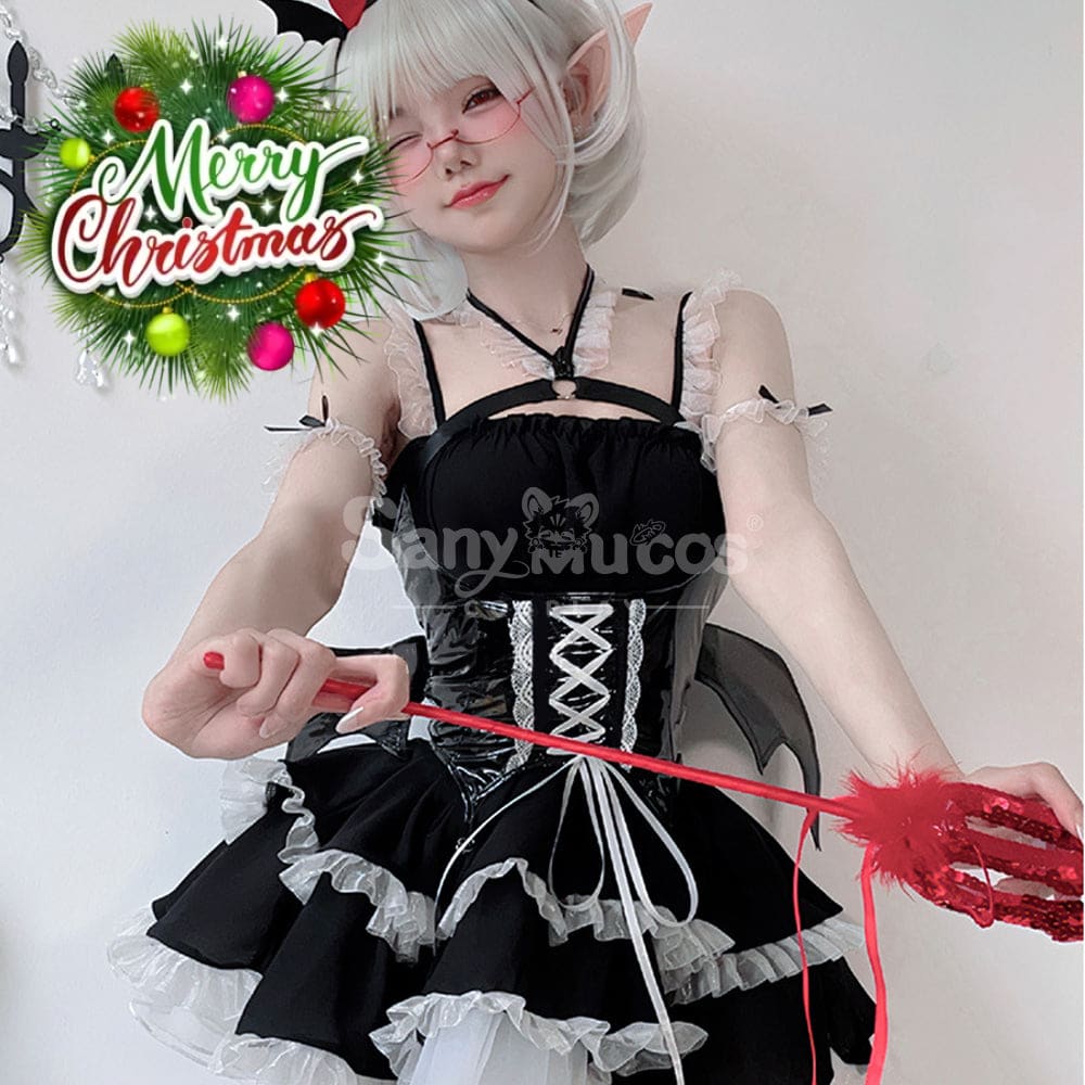 【In Stock】Halloween Cosplay Little Devil Sexy Maid Dress Stage Performance Costume Costumes