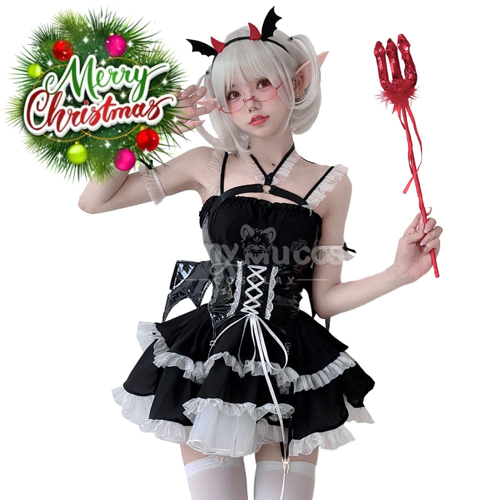 【In Stock】Halloween Cosplay Little Devil Sexy Maid Dress Stage Performance Costume Costumes