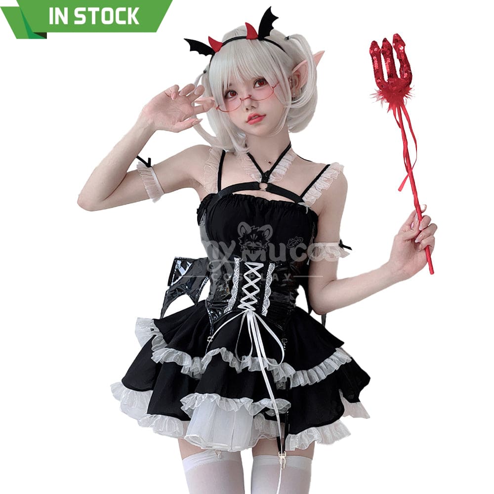 【In Stock】Halloween Cosplay Little Devil Sexy Maid Dress Stage Performance Costume Costumes