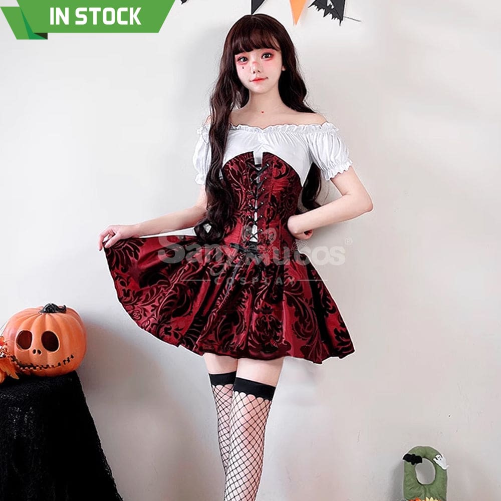 【In Stock】Halloween Cosplay Little Red Riding Hood Cloak Stage Performance Costume Costumes