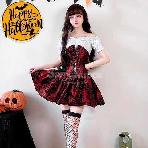 【In Stock】Halloween Cosplay Little Red Riding Hood Cloak Stage Performance Costume Costumes