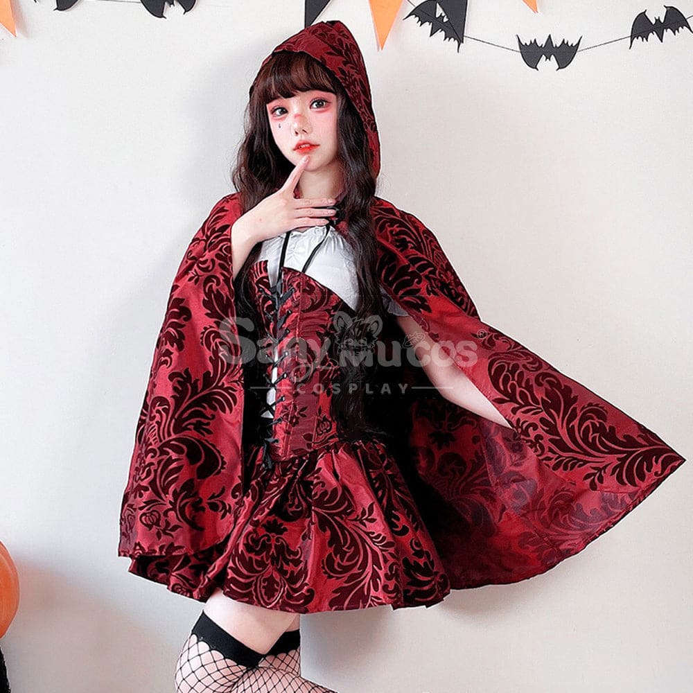 【In Stock】Halloween Cosplay Little Red Riding Hood Cloak Stage Performance Costume Costumes