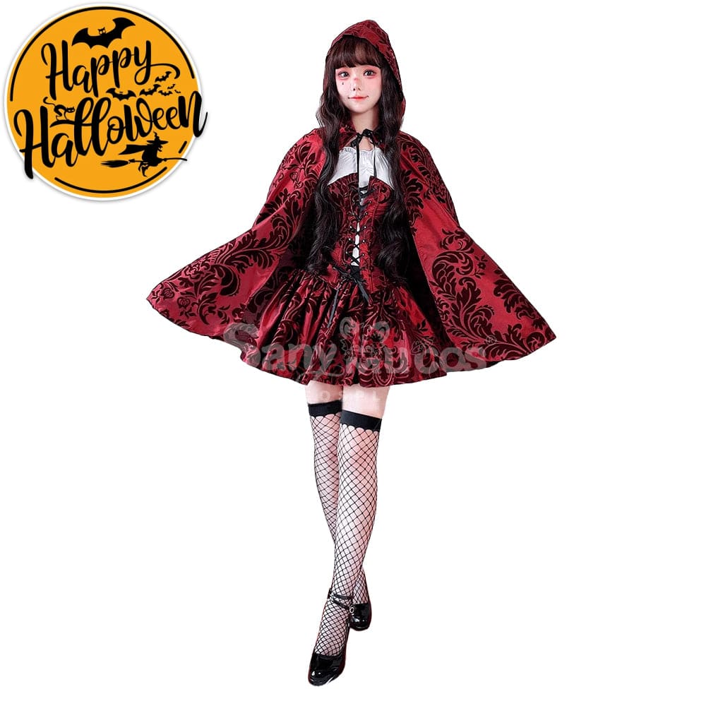 【In Stock】Halloween Cosplay Little Red Riding Hood Cloak Stage Performance Costume Costumes