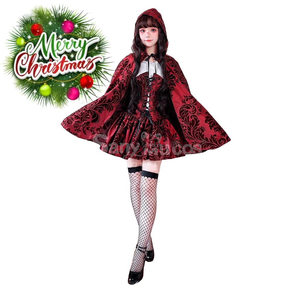 【In Stock】Halloween Cosplay Little Red Riding Hood Cloak Stage Performance Costume Costumes