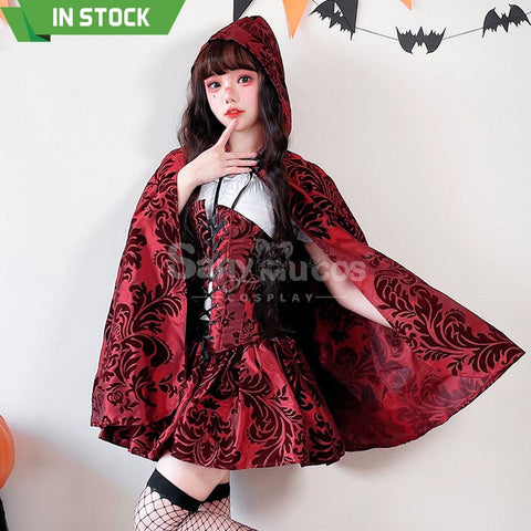 【In Stock】Halloween Cosplay Little Red Riding Hood Cloak Stage Performance Costume Costumes