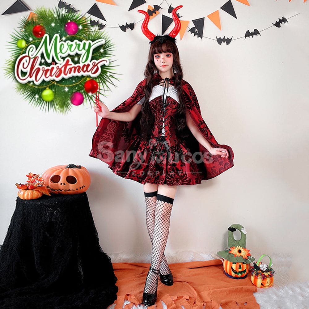 【In Stock】Halloween Cosplay Little Red Riding Hood Cloak Stage Performance Costume Costumes